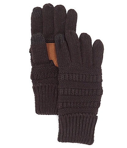 C.C. Beanies Solid Ribbed Gloves