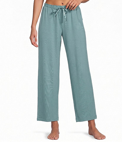 Cabernet Solid French Terry Wide Leg Coordinating Sleep Pants