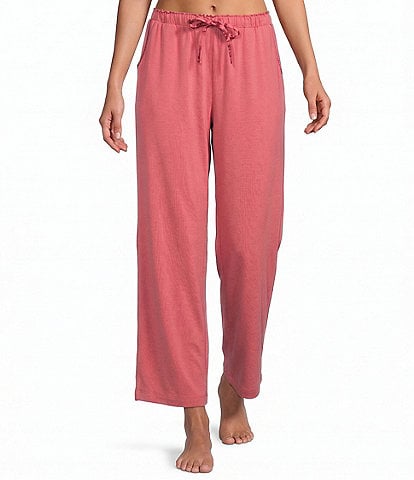 Cabernet Solid French Terry Wide Leg Coordinating Sleep Pants