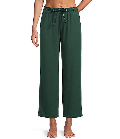 Cabernet Solid French Terry Wide Leg Coordinating Sleep Pants