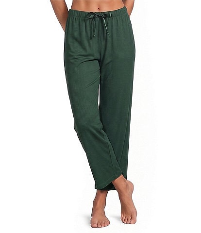 Cabernet Solid French Terry Wide Leg Coordinating Sleep Pants