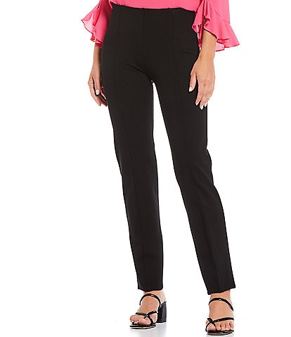Calessa Petite Size 4-Way Stretch High Waisted Ponte Pants