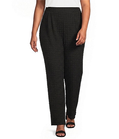 Calessa Plus Size Knit Straight Leg Pull-On Pants
