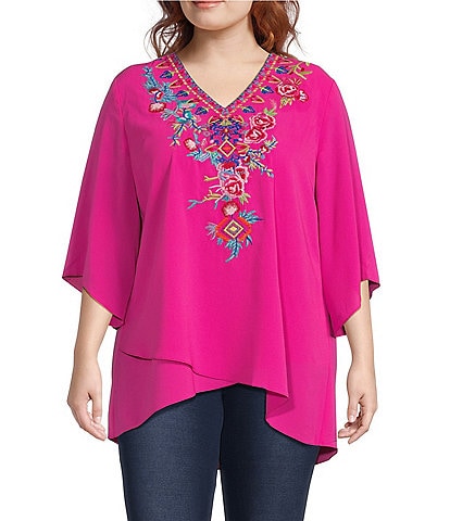 Hot Pink Plus Size Tops