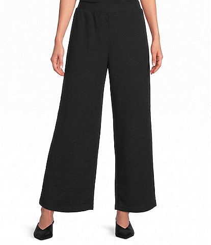 Calessa Velvet Wide Leg Pull-On Pants