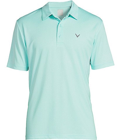Callaway Pro Spin Mini Chevron Jacquard Short Sleeve Golf Polo Shirt