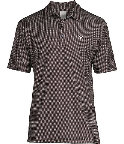 Callaway Pro Spin Mini Chevron Jacquard Short Sleeve Golf Polo Shirt