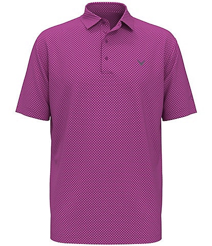 Callaway Pro Spin Mini Chevron Jacquard Short Sleeve Golf Polo Shirt