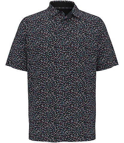 Callaway Big & Tall Chevron Confetti Print Short Sleeve Golf Polo Shirt