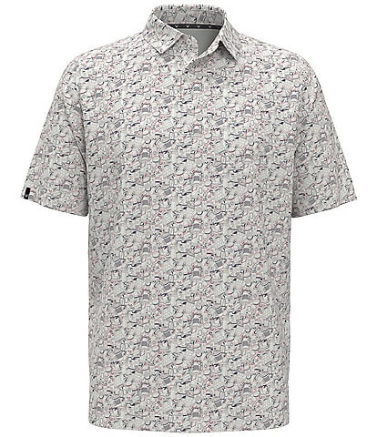 Callaway Big & Tall Essential Drink Printed Short Sleeve Golf Polo Shirt