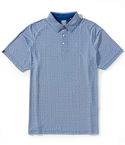 Callaway Big & Tall Trademark Printed Short Sleeve Golf Polo Shirt