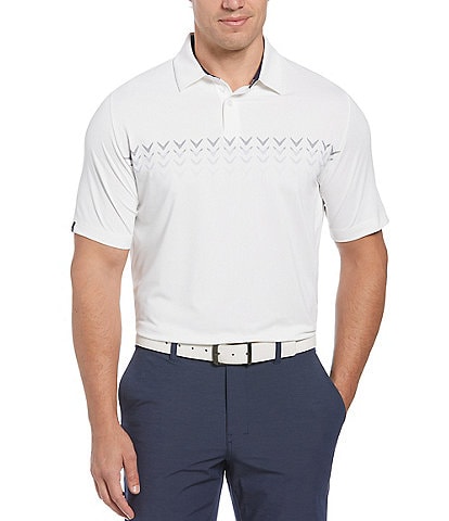 Callaway Chevron Block Print Printed Short Sleeve Golf Polo Shirt
