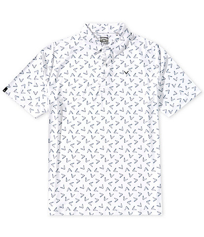 Callaway Chevron Printed Short Sleeve Golf Polo Shirt