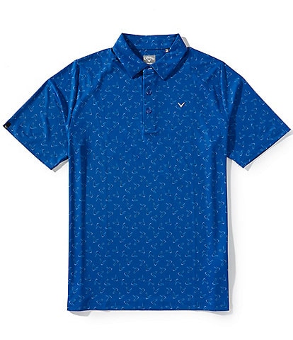 Callaway Chevron Printed Short Sleeve Golf Polo Shirt