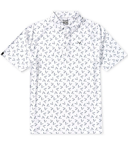 Callaway Chevron Printed Short Sleeve Golf Polo Shirt