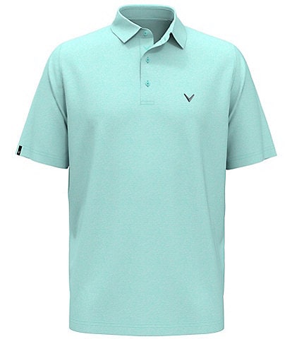 Callaway Classic Chevron Jacquard Print Short Sleeve Polo Shirt