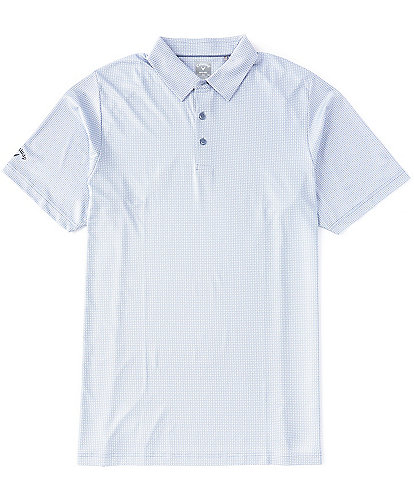 Callaway Golf Big & Tall Chevron Foulard Print Performance Stretch Short-Sleeve Polo Shirt