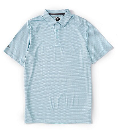 Callaway Golf Big & Tall Chevron Print Performance Stretch Short-Sleeve Polo Shirt