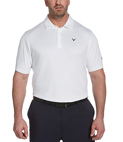 Callaway Golf Big & Tall Solid Swingtech Stretch Short-Sleeve Polo Shirt