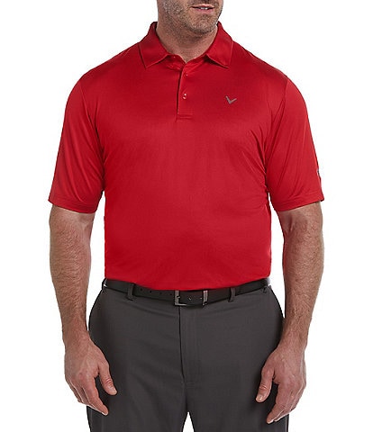 Callaway Golf Big & Tall Solid Swing Tech™ Stretch Short-Sleeve Polo Shirt