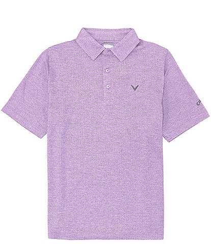 Callaway Golf Knit Short Sleeve Ventilated Heather Jacquard Polo Shirt