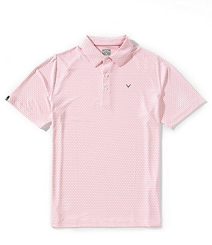 Callaway Gradient Chevron Printed Short Sleeve Golf Polo Shirt