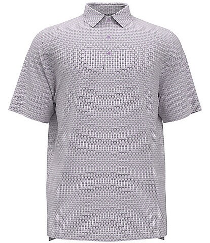 Callaway Knit Short Sleeve Ombre Chevron Print Polo Shirt