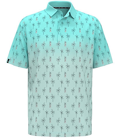 Callaway Ombre Mojito Print Short Sleeve Polo Golf Shirt