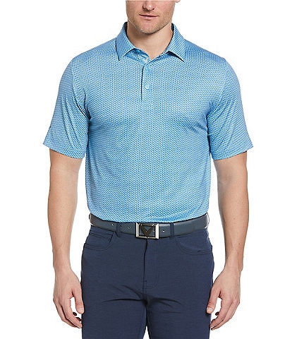 Callaway Short Sleeve Artisan Chevron Print Golf Polo Shirt