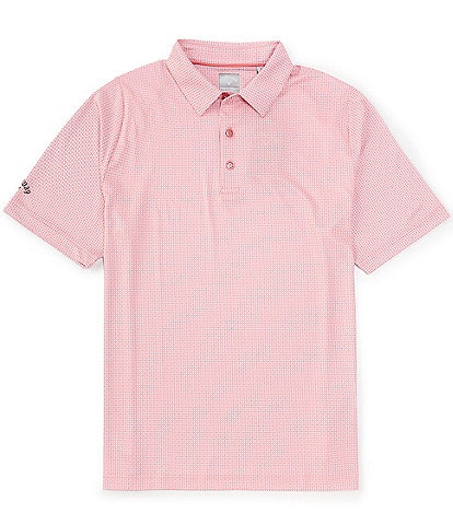 Callaway Men's Golf Trademark Shape Shifter Chevron Print Polo Shirt, Vallarta Blue, Polyester/Elastane