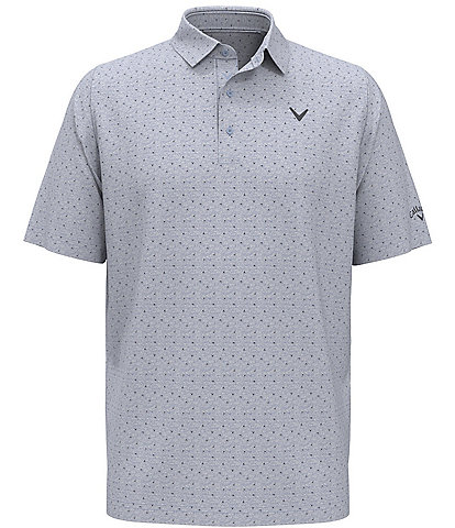 Callaway Short Sleeve Chevron-Printed Golf Polo Shirt
