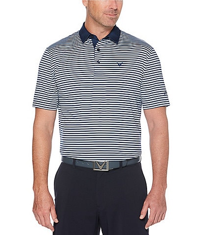 Callaway Short-Sleeve Tonal Striped Swing Tech™ OptiDri™ Golf Polo