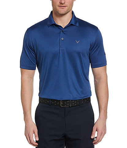 Callaway Fine Line Stripe Print Short Sleeve OptiDri™ Polo Shirt