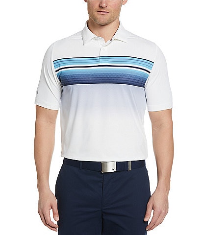 Callaway Short Sleeve Fluid Stripe Golf Polo Shirt