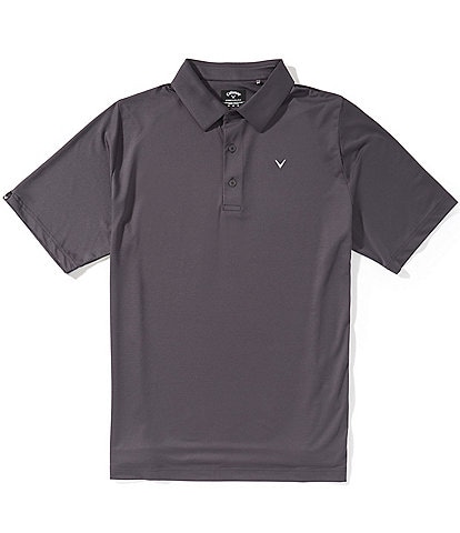 Callaway Short Sleeve Textured Solid Swing Tech Gold Polo Shirt