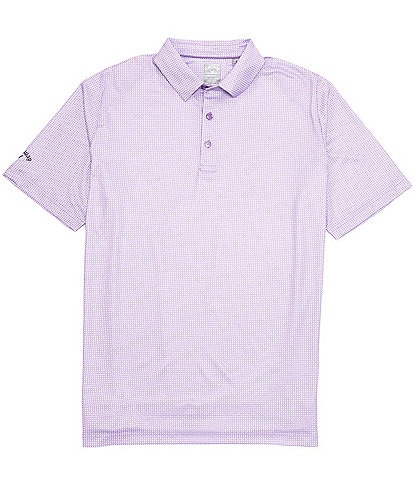 Callaway Swing Tech™ Chevron Foulard Print Short-Sleeve Golf Polo Shirt