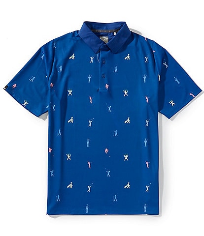 Callaway Time Lapse Print Short Sleeve Golf Polo Shirt