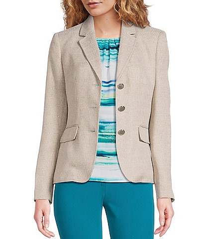 Calvin Klein Coordinating Notch Lapel Long Sleeve Three Button Jacket