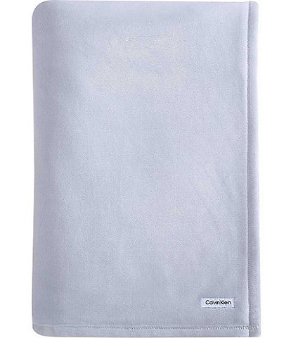 Calvin Klein Core Plush Solid Bed Blanket