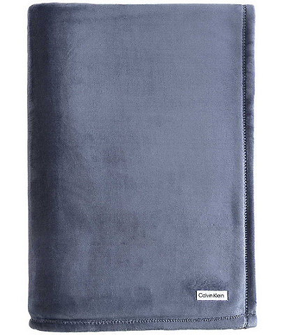 Calvin Klein Core Plush Solid Bed Blanket