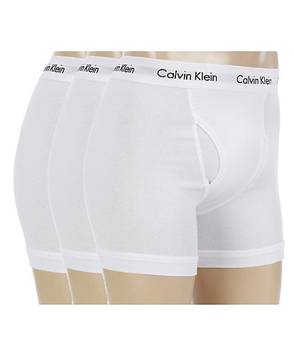 Calvin Klein Cotton Stretch Solid Boxer Briefs 3-Pack