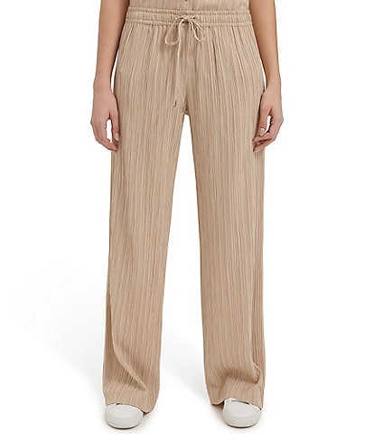 Calvin Klein Crinkle Pull On Straight Leg Coordinating Pants