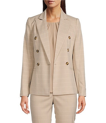 Calvin Klein Double Breasted Collared Long Sleeve Coordinating Blazer