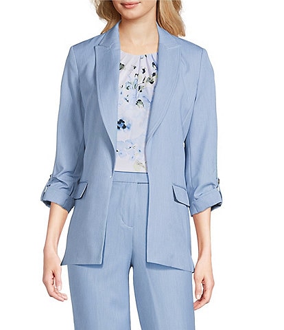 Calvin Klein Faux Denim 3/4 Sleeve Jacket
