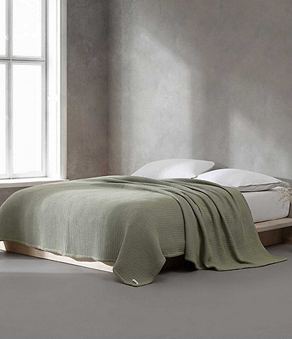 Calvin Klein Honeycomb Textured Cotton Bed Blanket