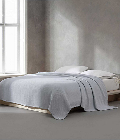 Calvin Klein Honeycomb Textured Cotton Bed Blanket