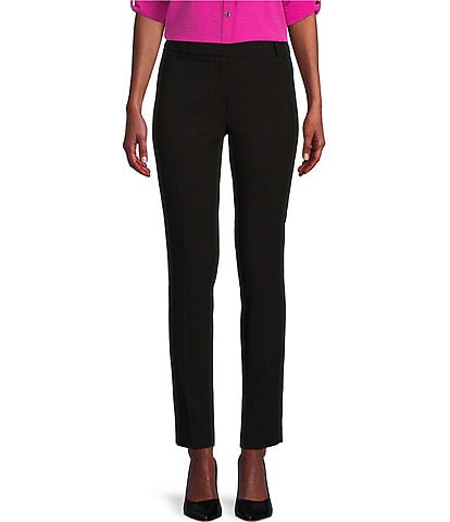 Calvin Klein Mid Rise Straight Pants | Leg Coordinating Dillard\'s Flat Novelty Front