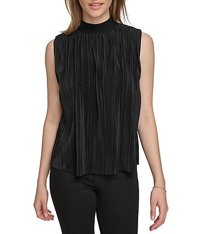 Calvin Klein Solid | Knit Angled Coordinating Hem Metallic Pull-On Dillard\'s Skirt Lurex
