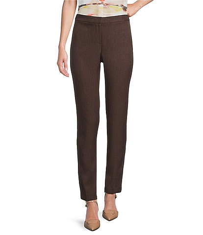 Calvin Klein Novelty Flat Front Mid Rise Straight Leg Pants