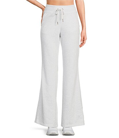 Calvin Klein Performance High Waisted Full Length Coordinating Eco Terry Flared Pants